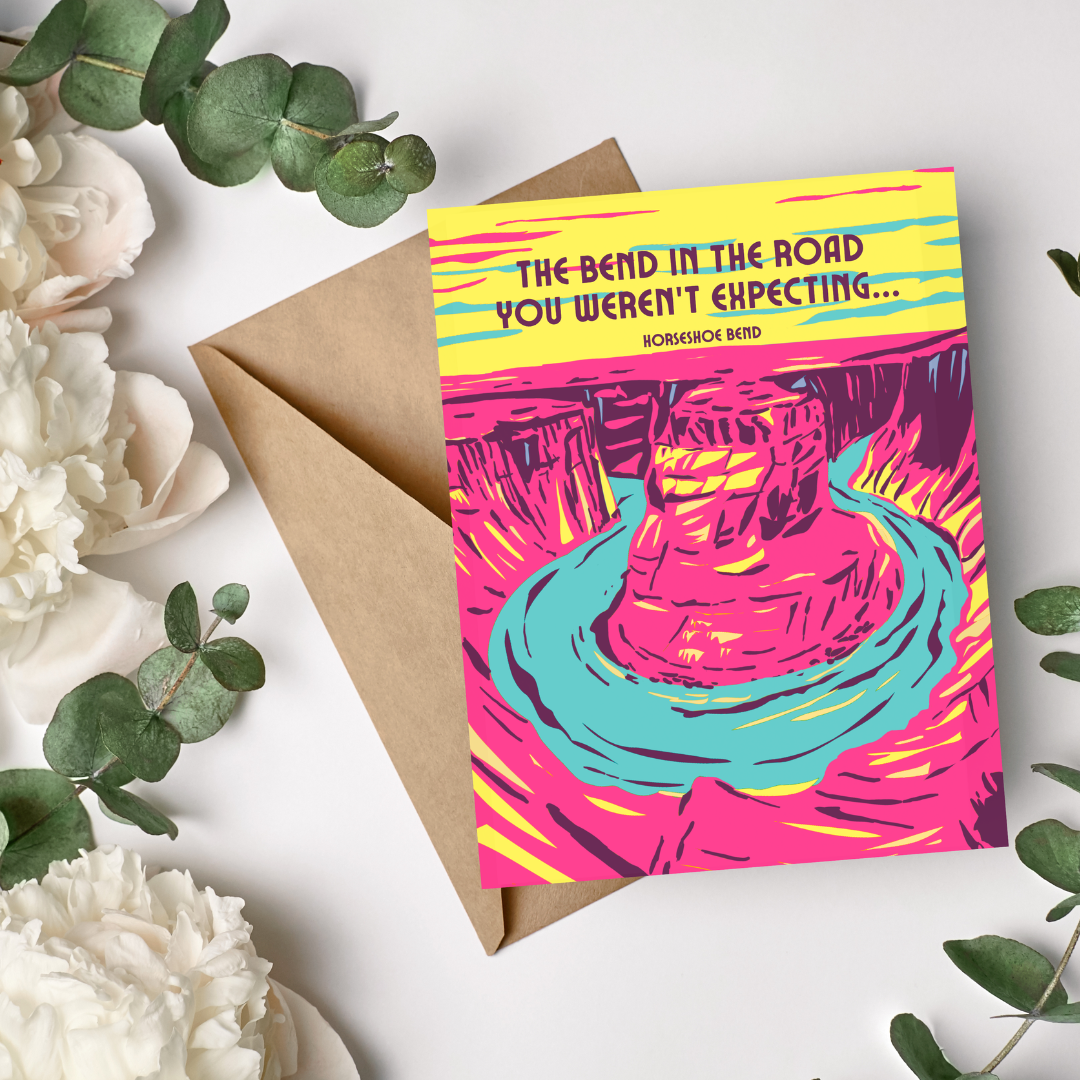 The Bend (Horseshoe Bend) in the Road Greeting Card