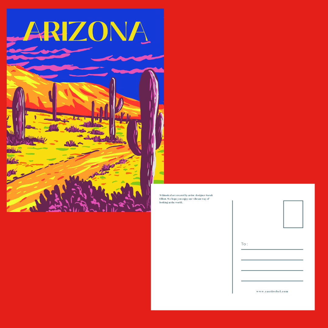 Arizona Path in the Desert Postcard