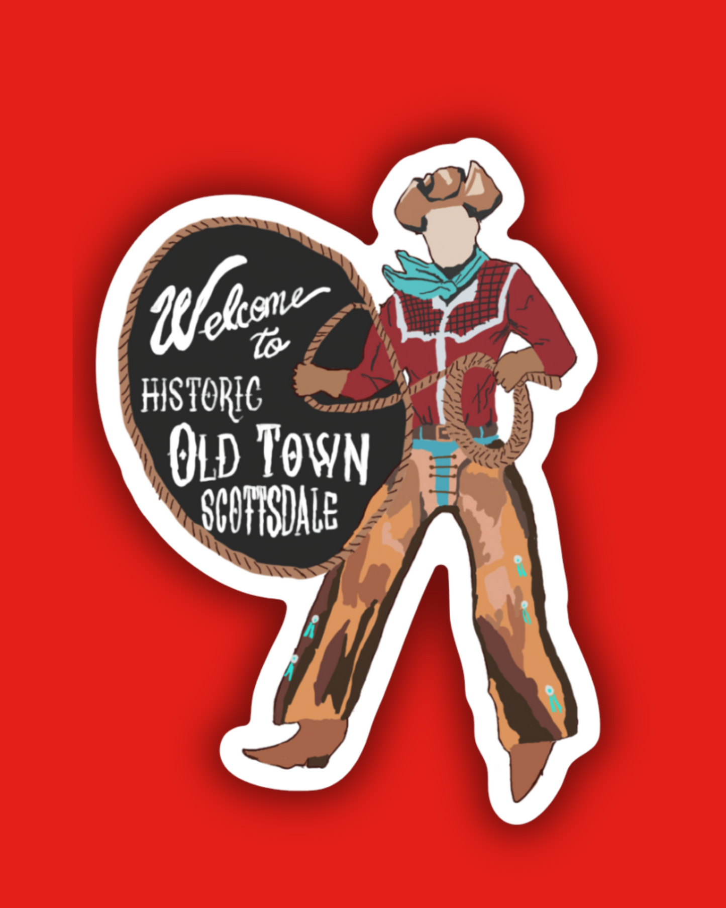 Welcome to Historic Old Town Scottsdale Arizona Sticker