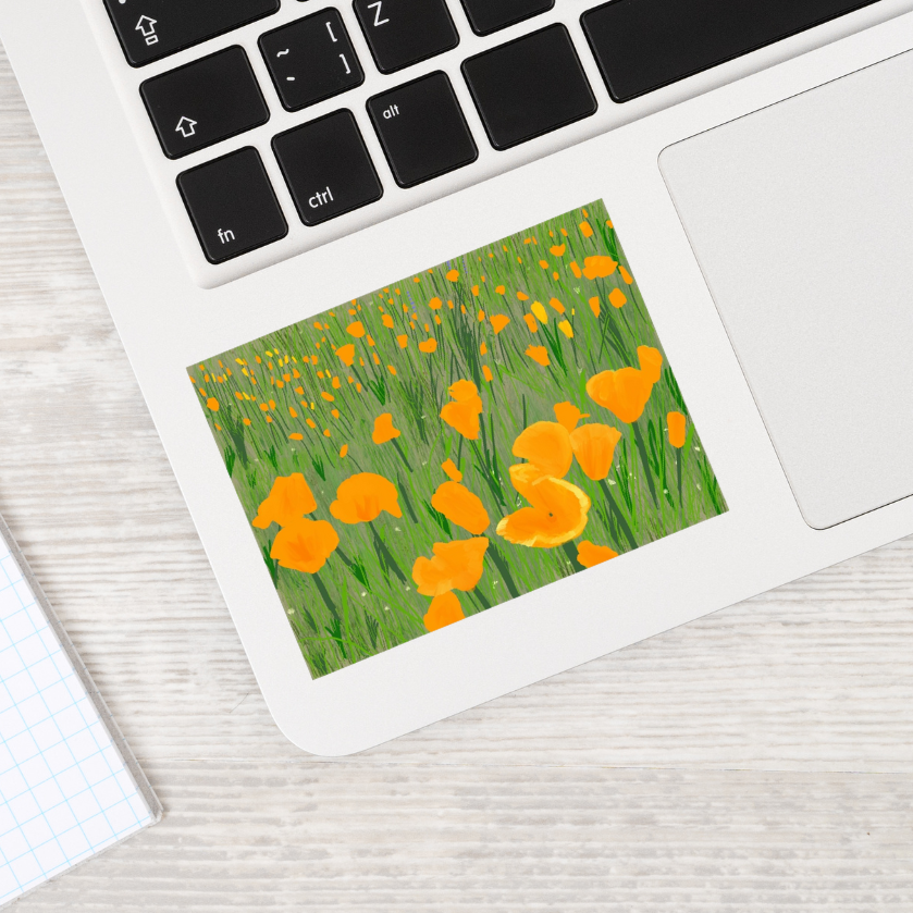 Yellow Poppy Wildflower Meadow Sticker