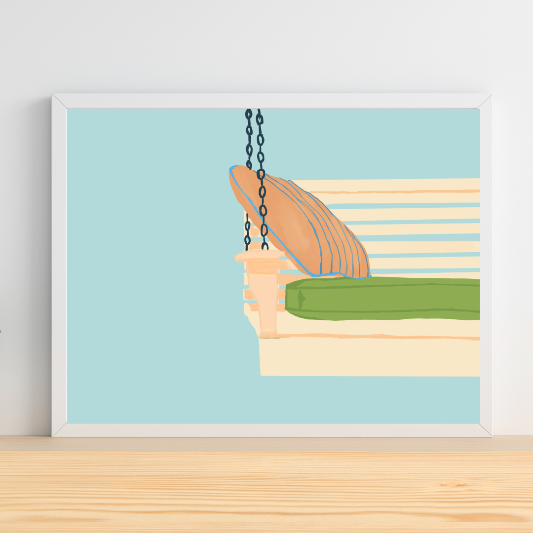 Porch Swing Art Print