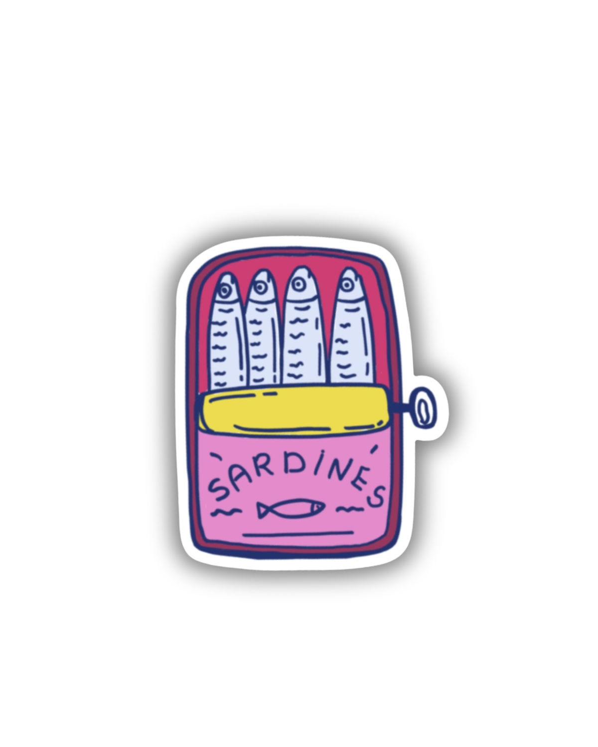 Mini Sardines Sticker — Pink
