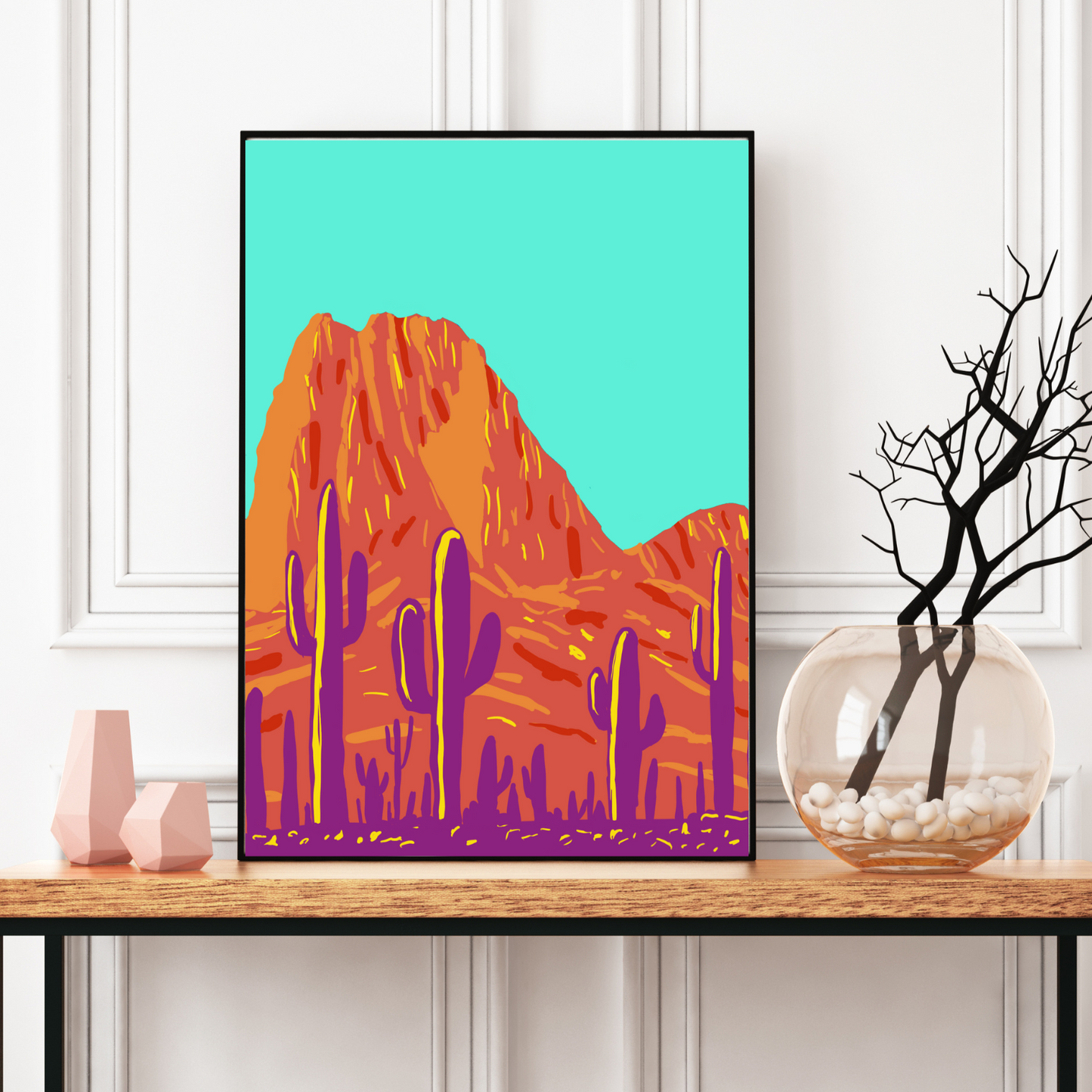 Saguaros in the Valley Art Print