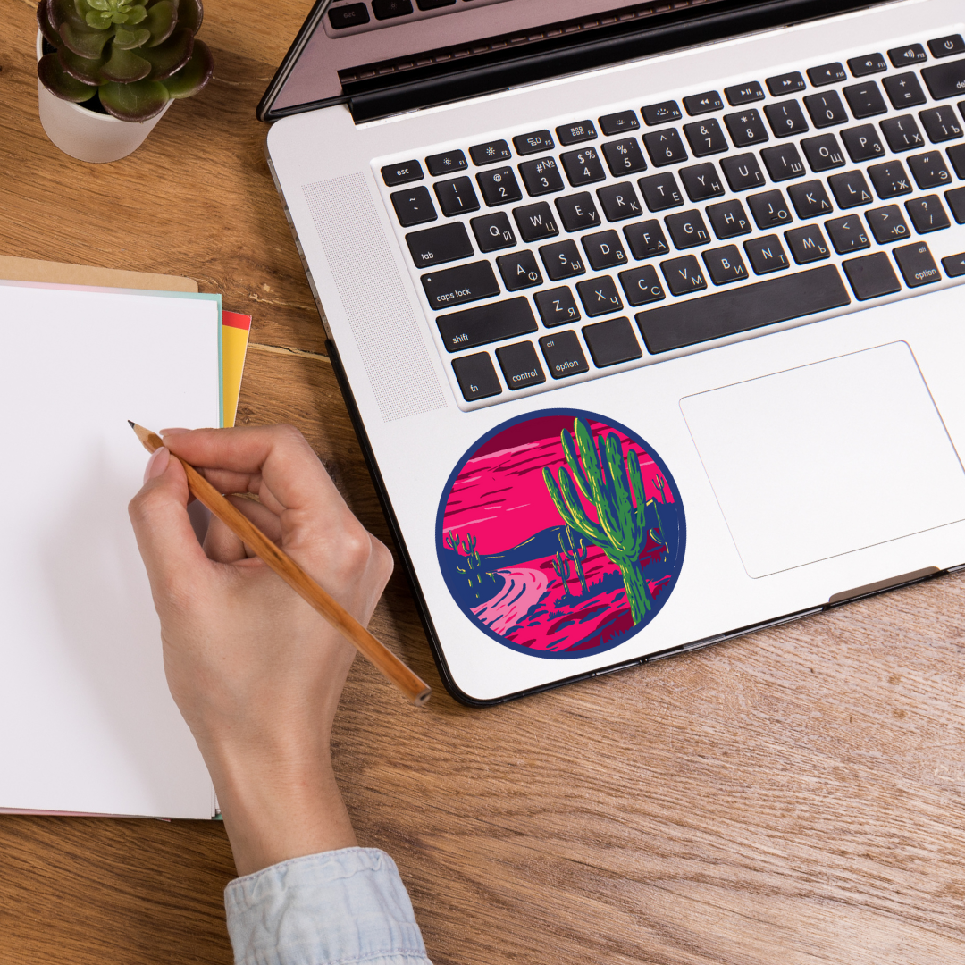 Saguaros at Sunset Sticker