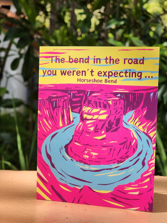 The Bend (Horseshoe Bend) in the Road Greeting Card