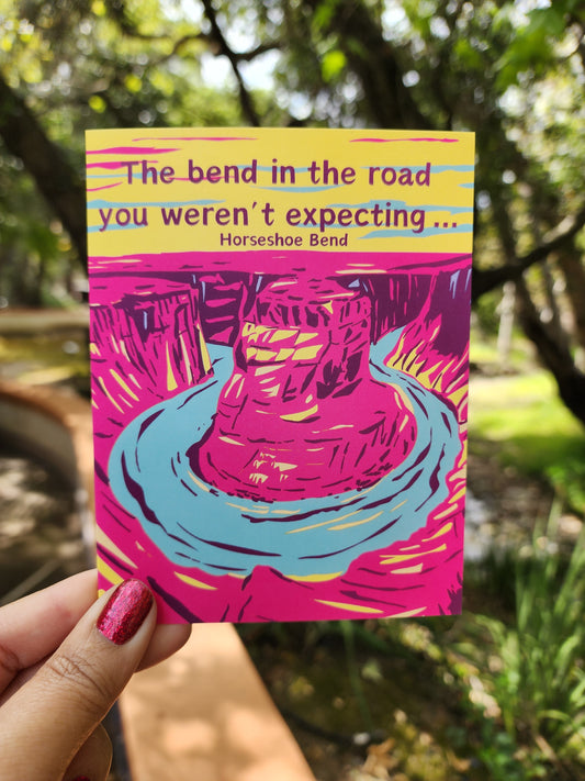 The Bend (Horseshoe Bend) in the Road Greeting Card