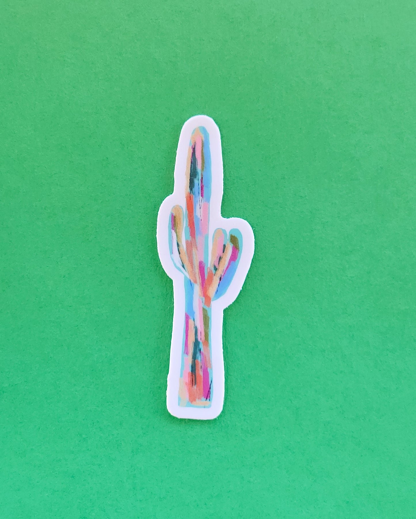 Abstract Saguaro Cactus Sticker