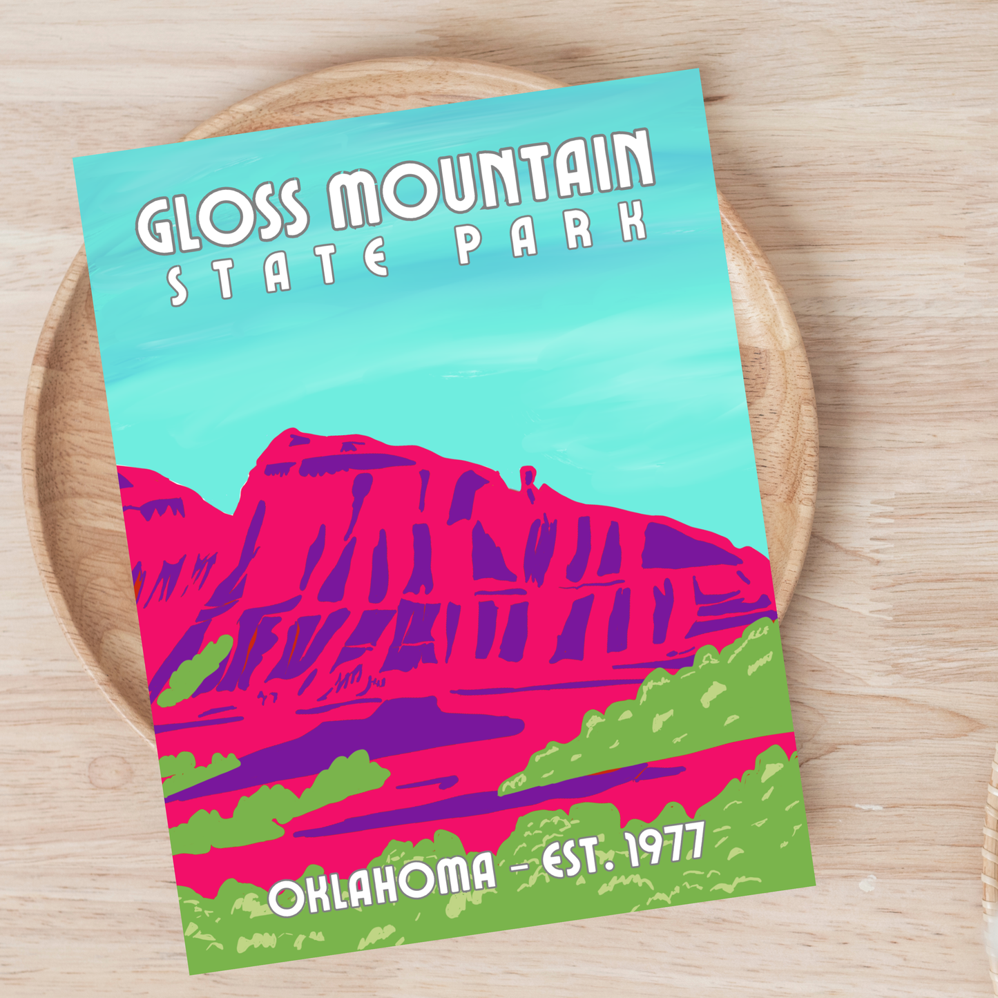 Gloss Mountain State Park Postcard