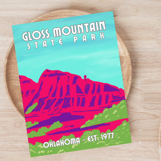 Gloss Mountain State Park Postcard