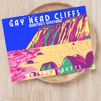 Gay Head Cliffs (Aquinnah) Sticker: Martha's Vineyard