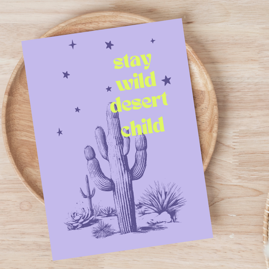 Stay Wild Desert Child Postcard