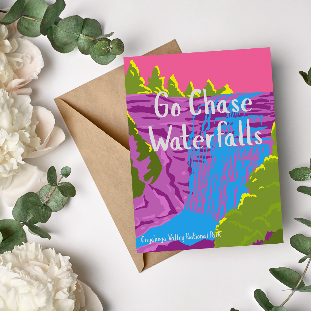 Go Chase Waterfalls Greeting Card