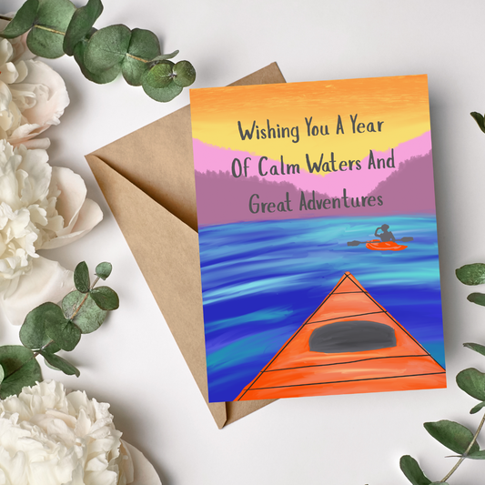 Wishing You a Year of Calm Waters and Great Adventures Greeting Card