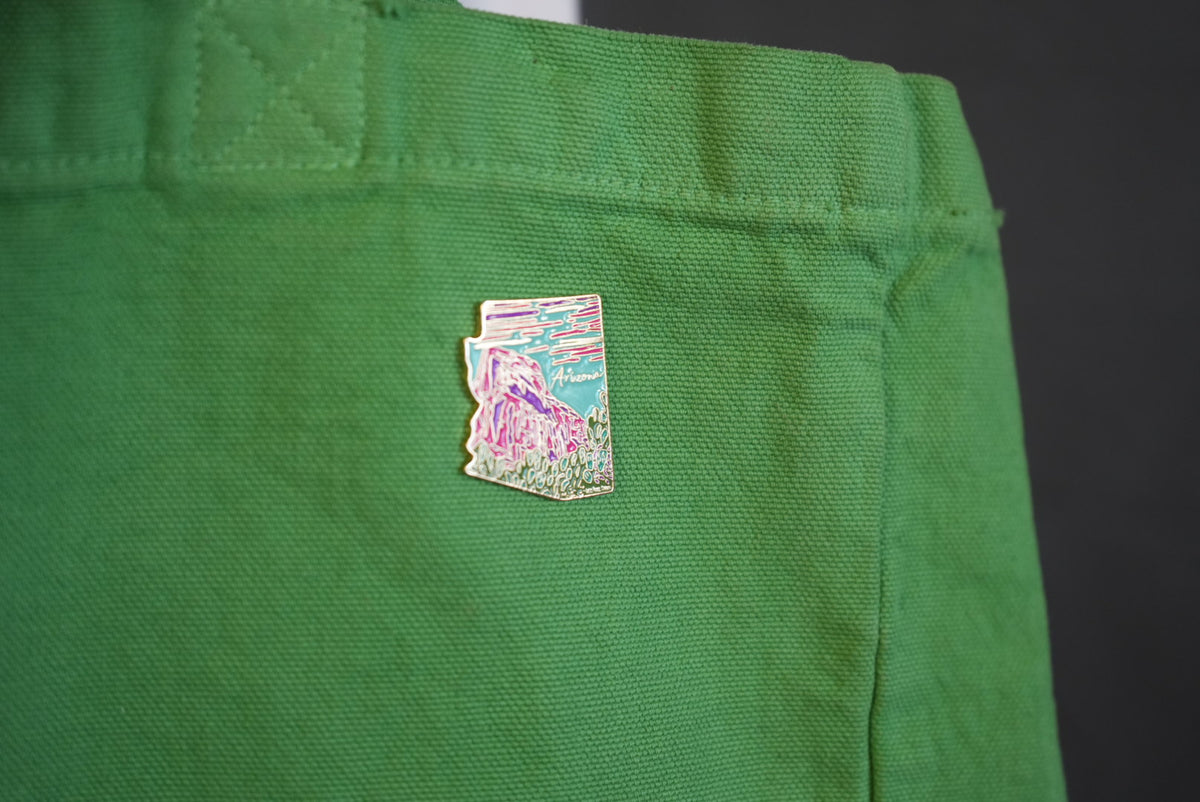 Arizona Red Rocks & Prickly Pear Enamel Pin