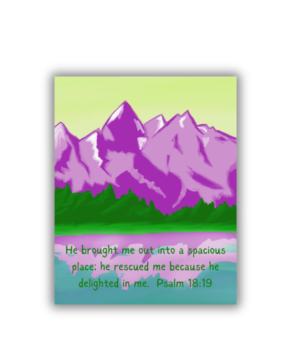 He Delighted in Me Scripture Sticker