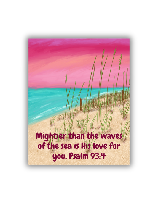 Mightier Than the Waves Scripture Sticker