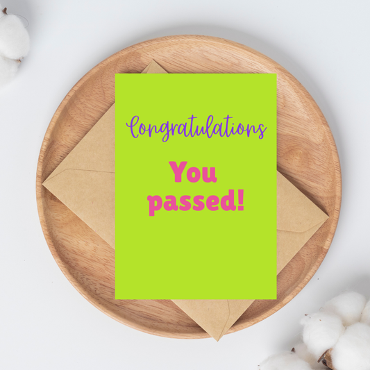 Congratulations! You Passed Greeting Card