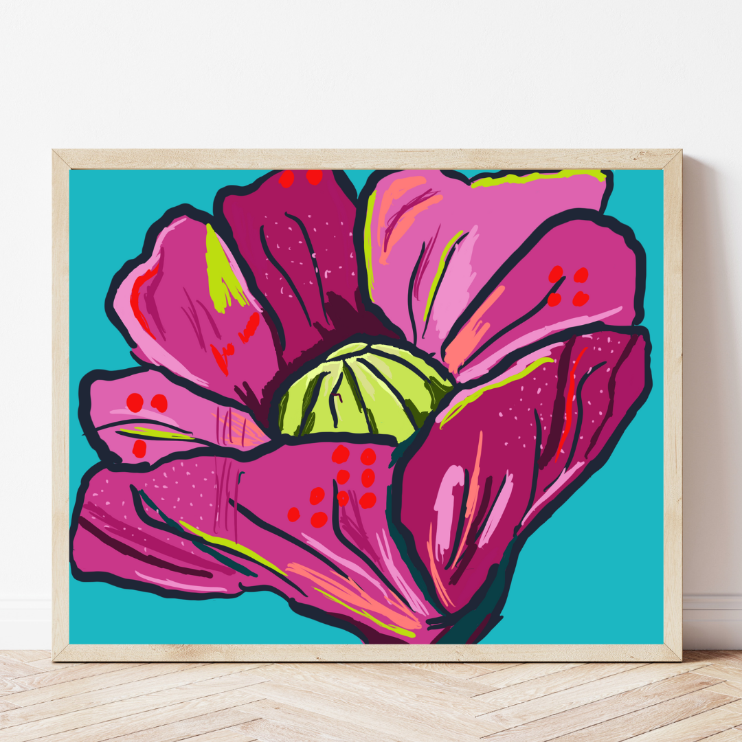 Alive Bright Floral Art Print