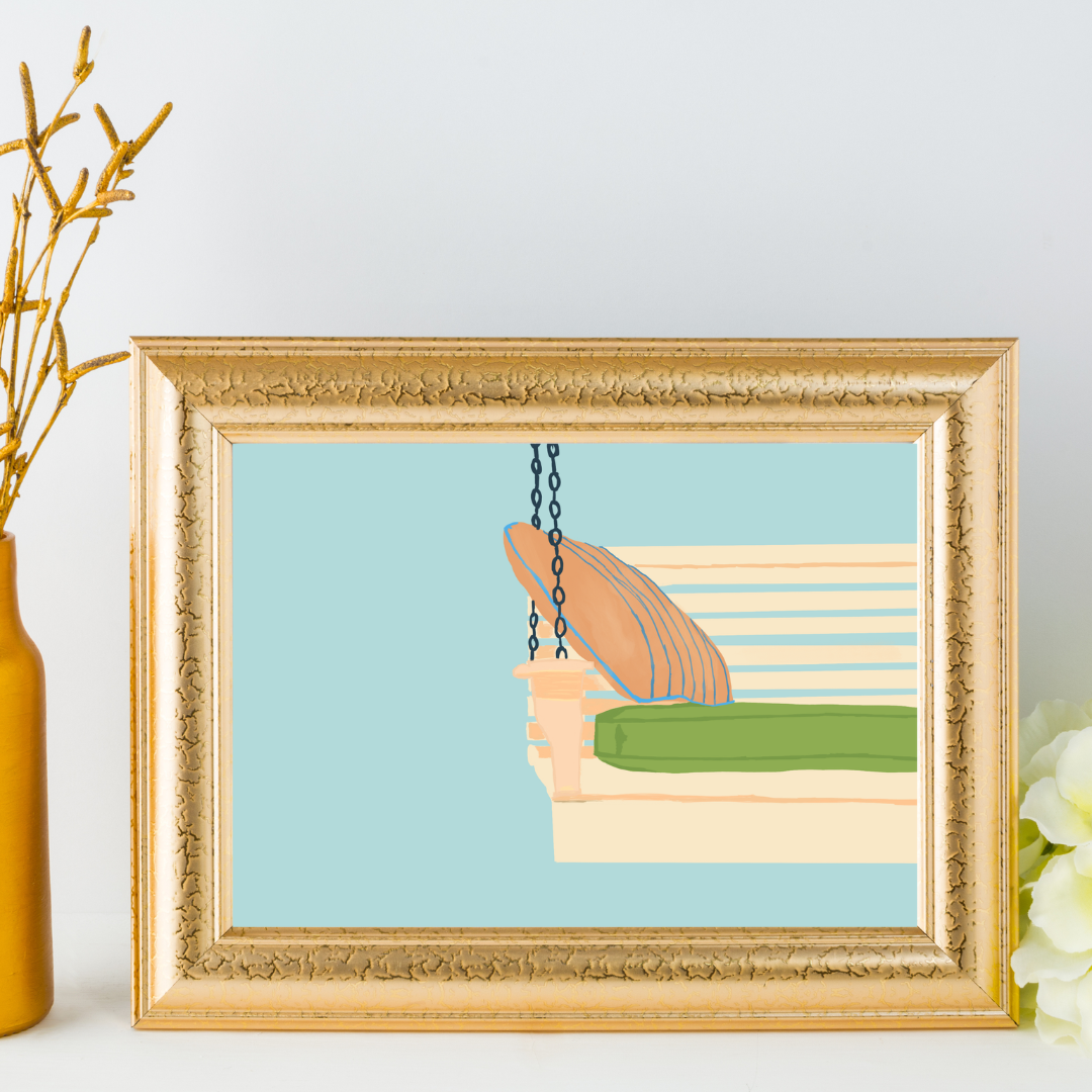 Porch Swing Art Print