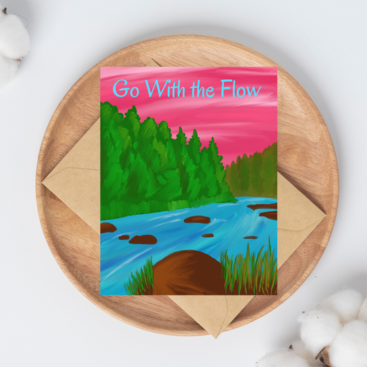 Go With the Flow Greeting Card