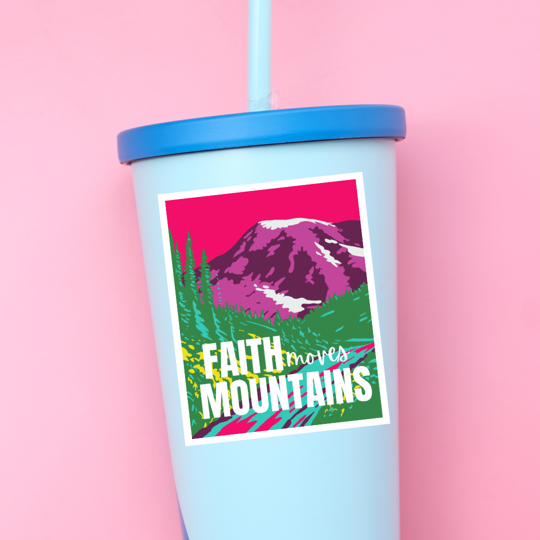 Faith Moves Mountains Sticker