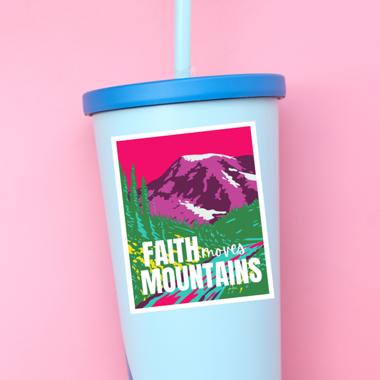 Faith Moves Mountains Sticker