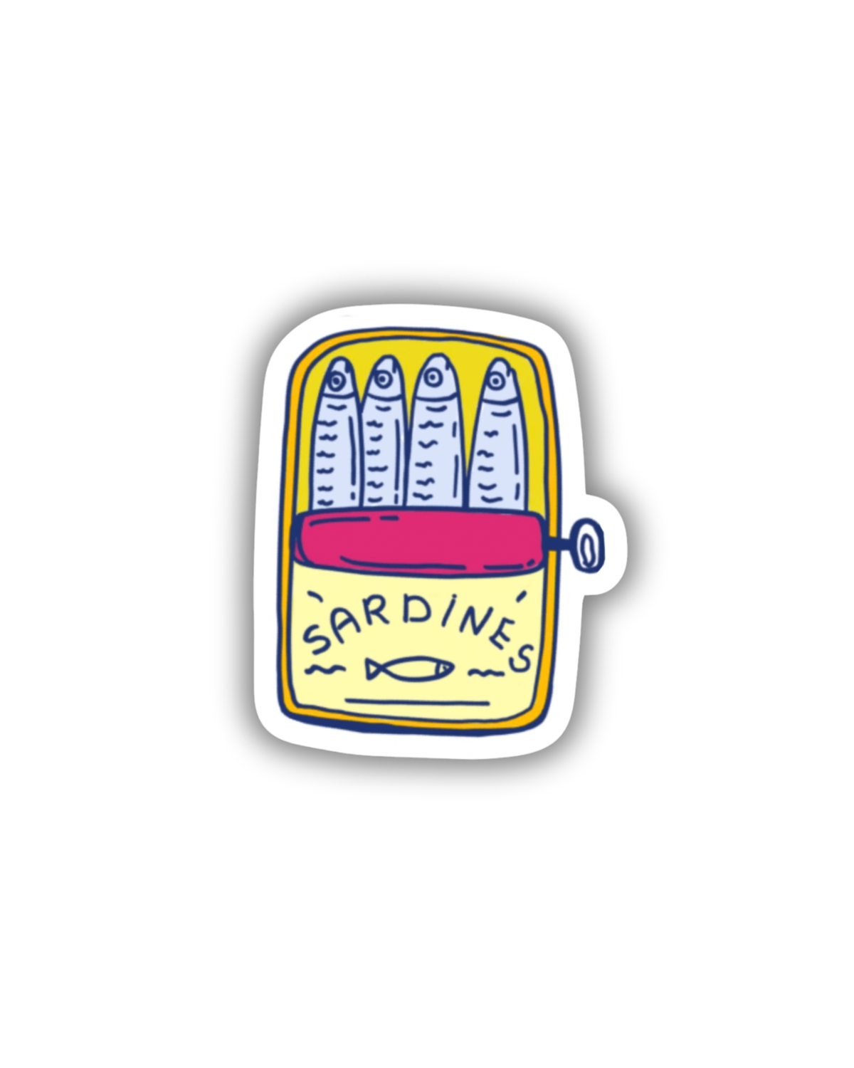 Mini Sardines Sticker — Yellow