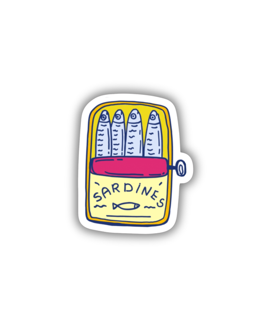 Mini Sardines Sticker — Yellow