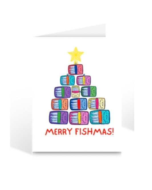 Merry Fishmas Sardine Christmas Card