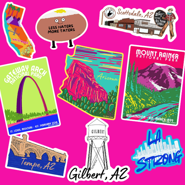 Old Town Scottsdale Arizona Cowboy Sign Sticker
