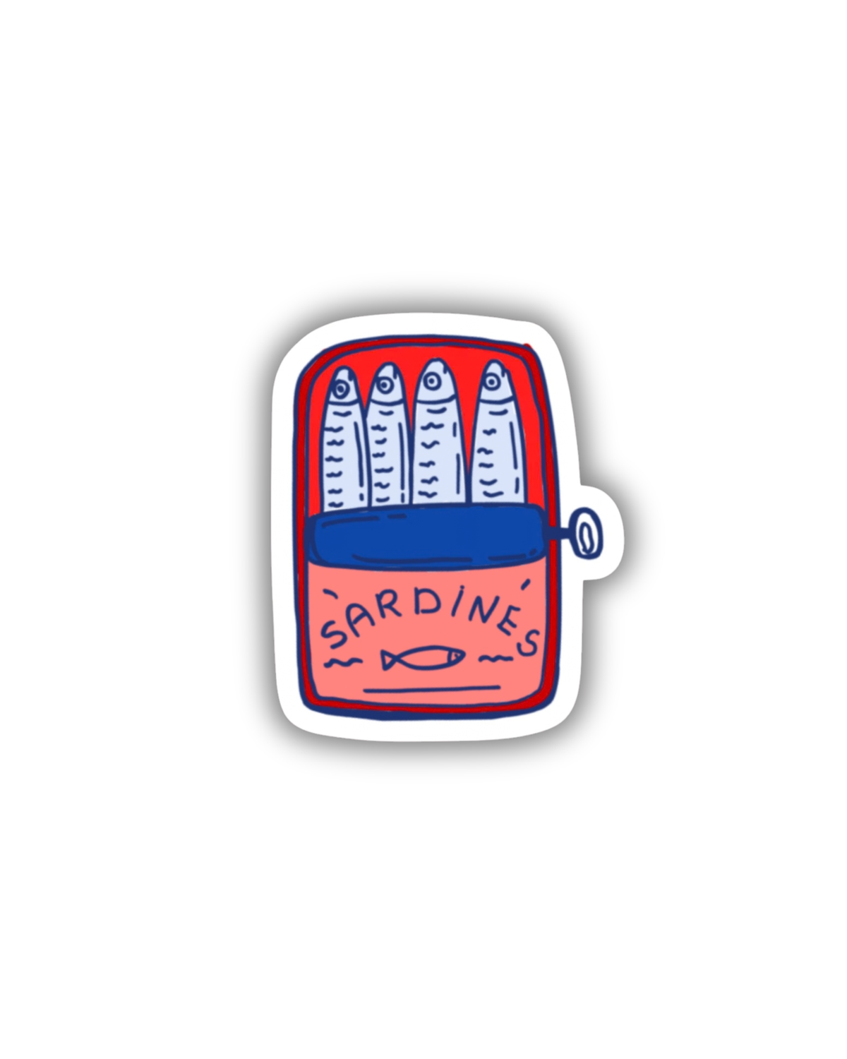 Mini Sardines Sticker — Red